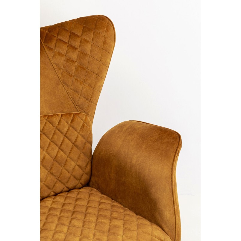 Fauteuil Tudor fluweel oker Kare Design