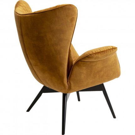 Fauteuil Tudor fluweel oker Kare Design