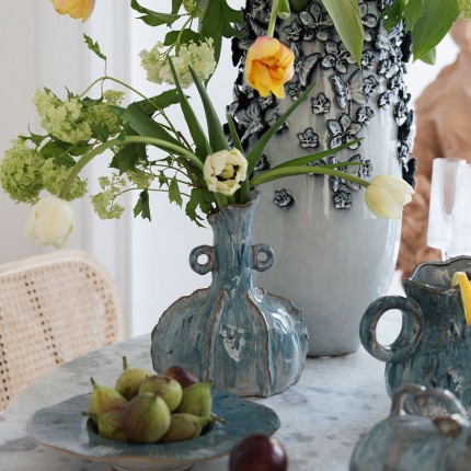 Vase Mina handle blue Kare Design