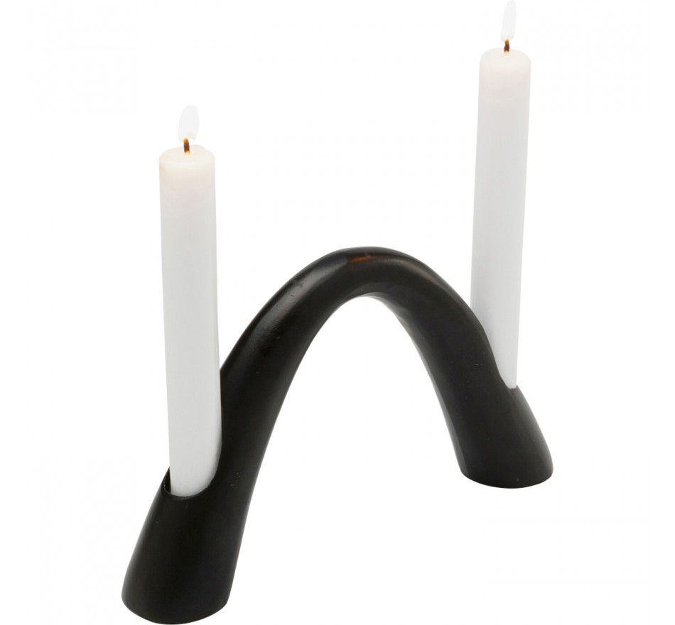 Kandelaar Bow Duo 13cm zwart Kare Design Kandelaar Bow Duo 13cm zwart Kare Design