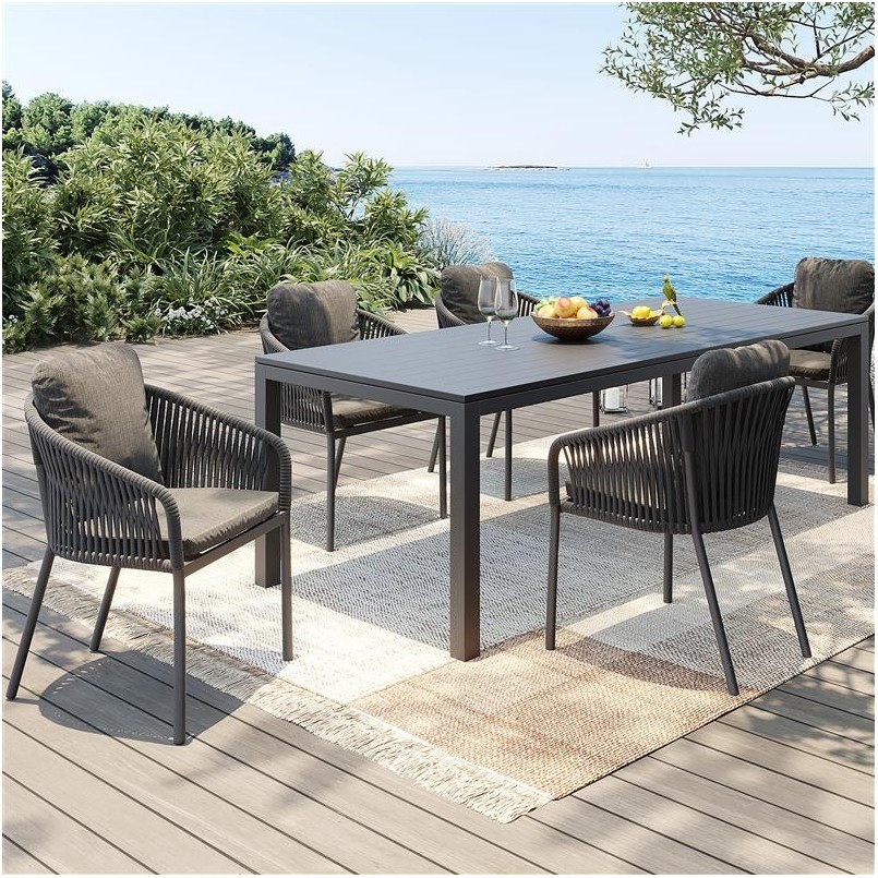 Tuinstoel met armleuningen Cyprus grijs Kare Design