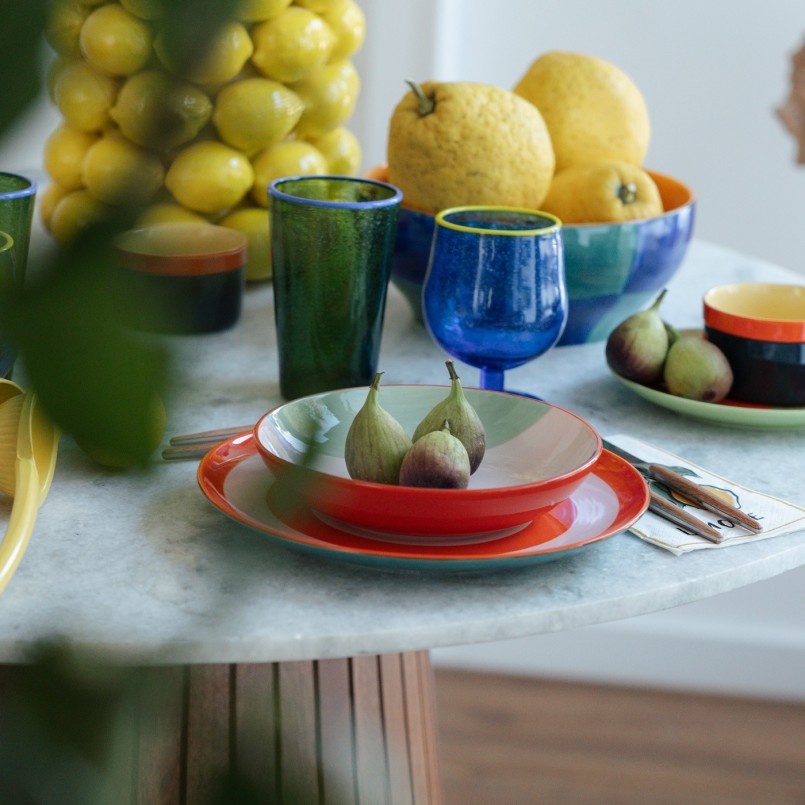 Water Glass Bubbles green (4/set) Kare Design