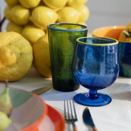 Waterglazen Bubbles groen (4/set) Kare Design