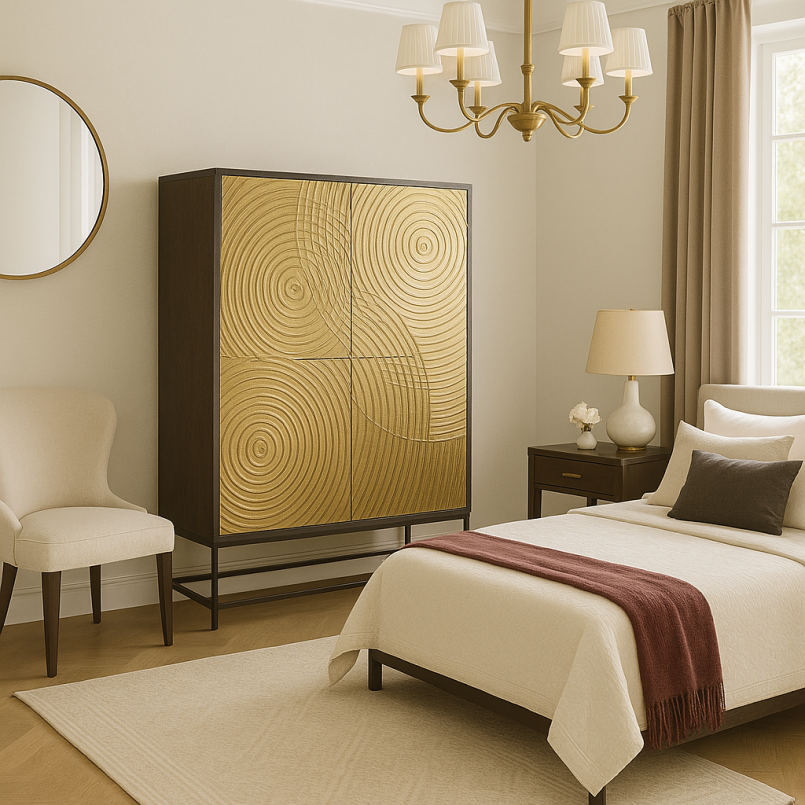 Golden ethnic cabinet - Circulo - Kare Design