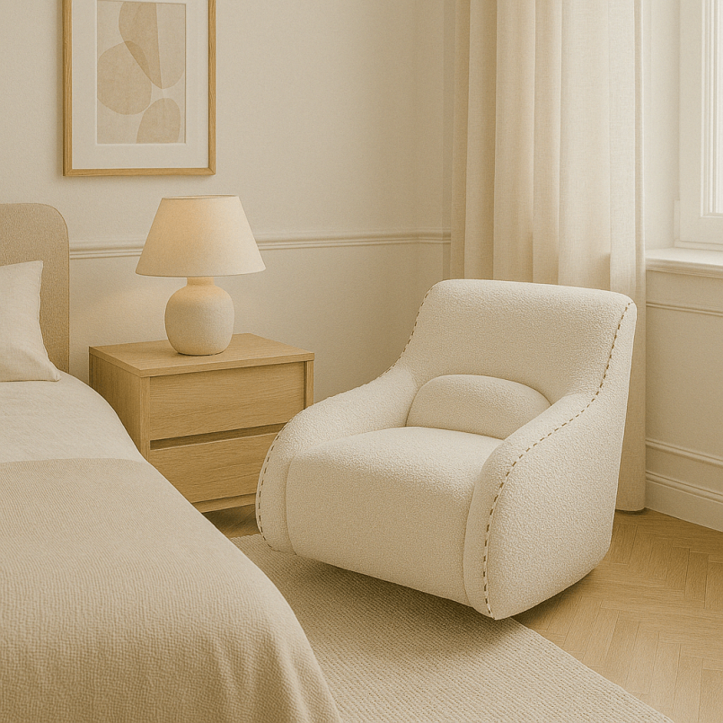 Cream polyester rocking chair - Swing Ritmo - Kare Design