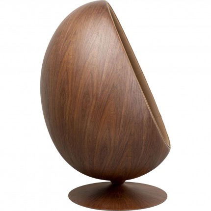 Swivel Armchair Eye Ball walnut Kare Design
