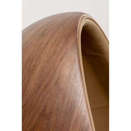 Swivel Armchair Eye Ball walnut Kare Design