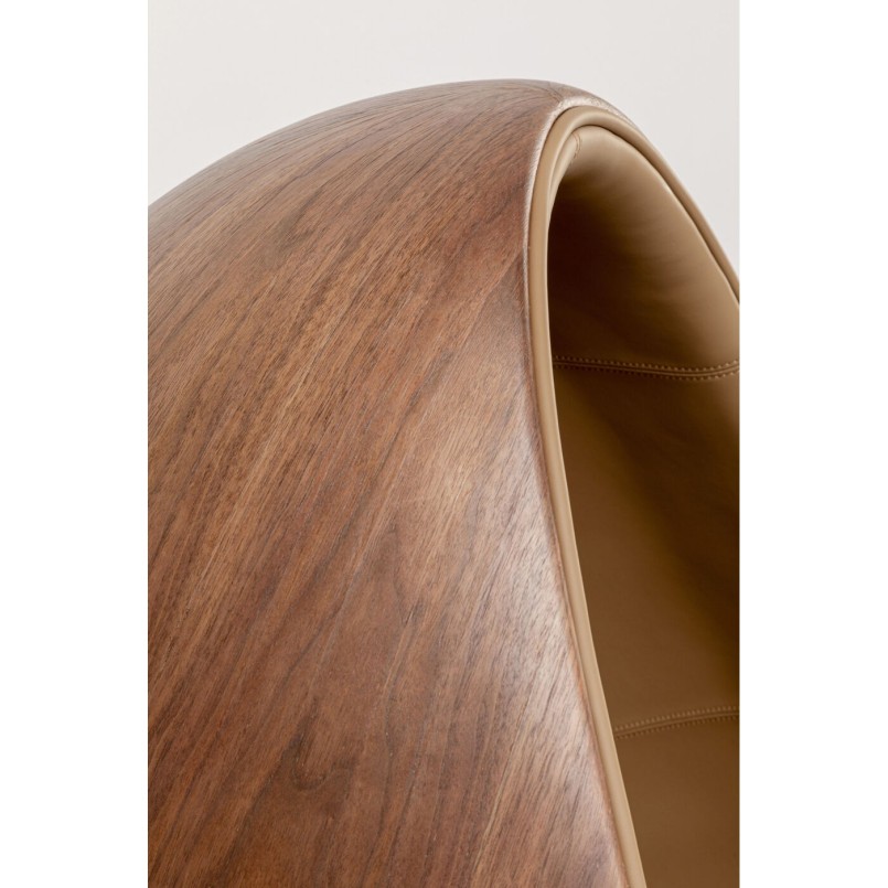 Fauteuil pivotant Eye Ball noyer