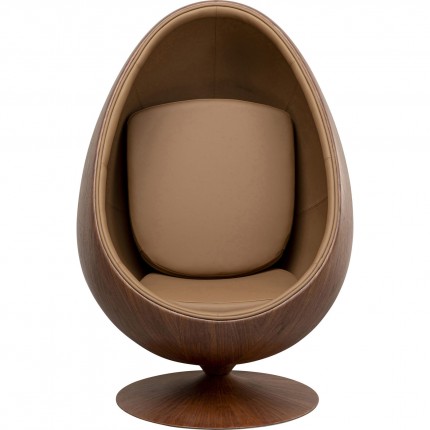 Swivel Armchair Eye Ball walnut Kare Design