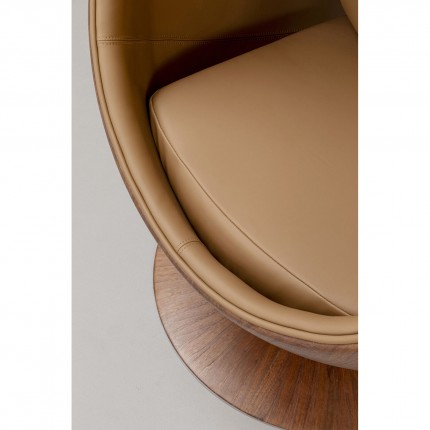 Swivel Armchair Eye Ball walnut Kare Design