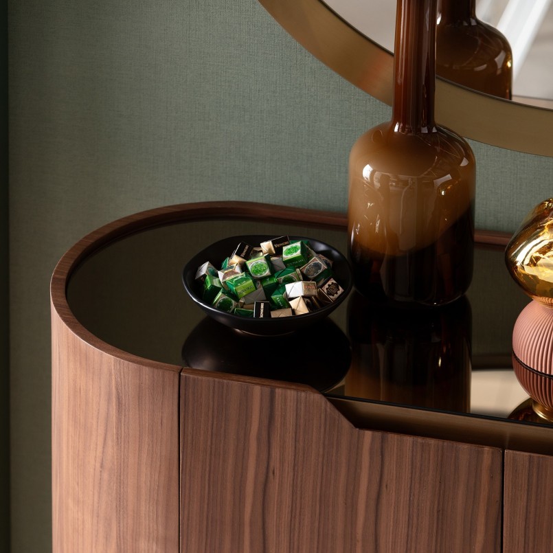 TV-meubel met hout- en glaseffect - Giorgio - Kare Design