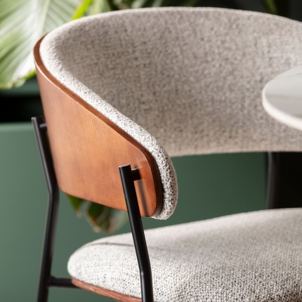 Stoel met armleuningen Cindy walnoot Kare Design