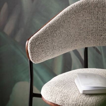 Chair with armrests Cindy walnut Kare Design