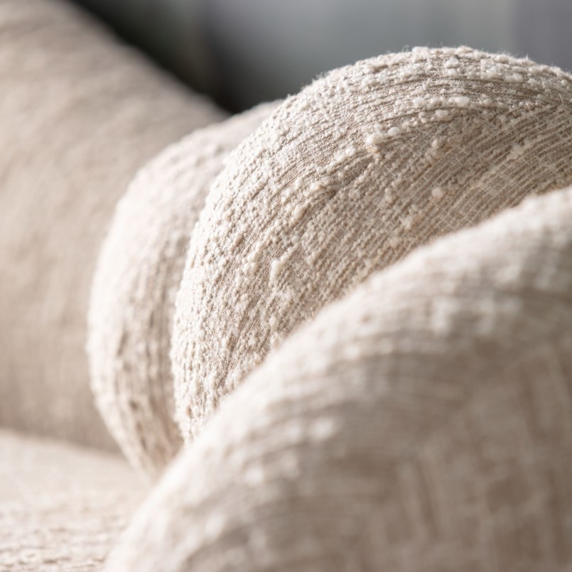 3-seater sofa in cream and beige woven fabric - Livia - Kare Design