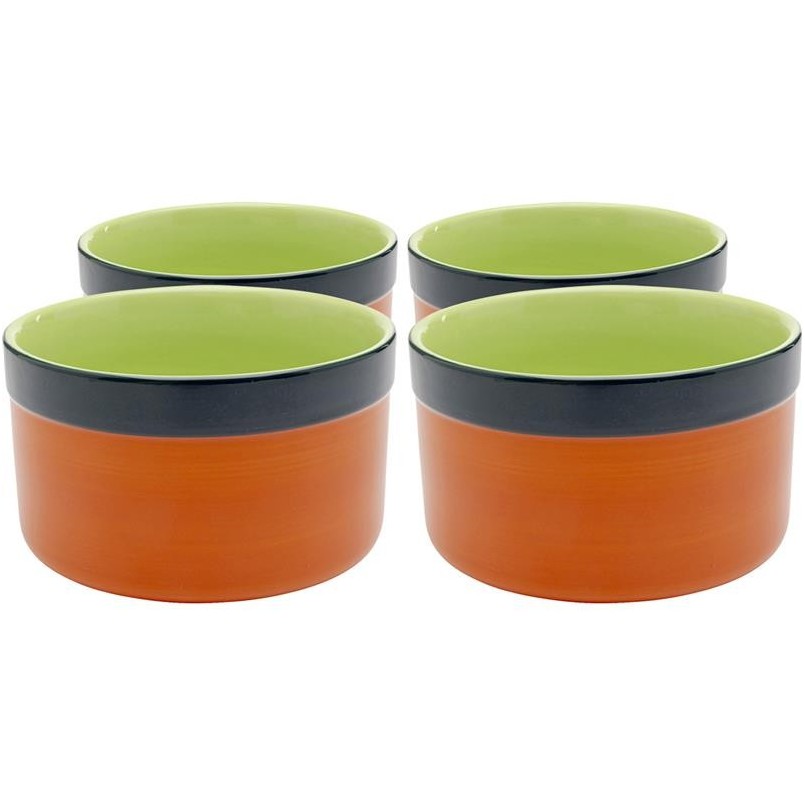 Kommen Capri Ø11cm oranje (4/set) Kare Design