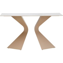 Console Gloria 140x45cm macchiato ceramic white Kare Design