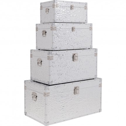 Koffers Caldera zilver (4/Set) Kare Design