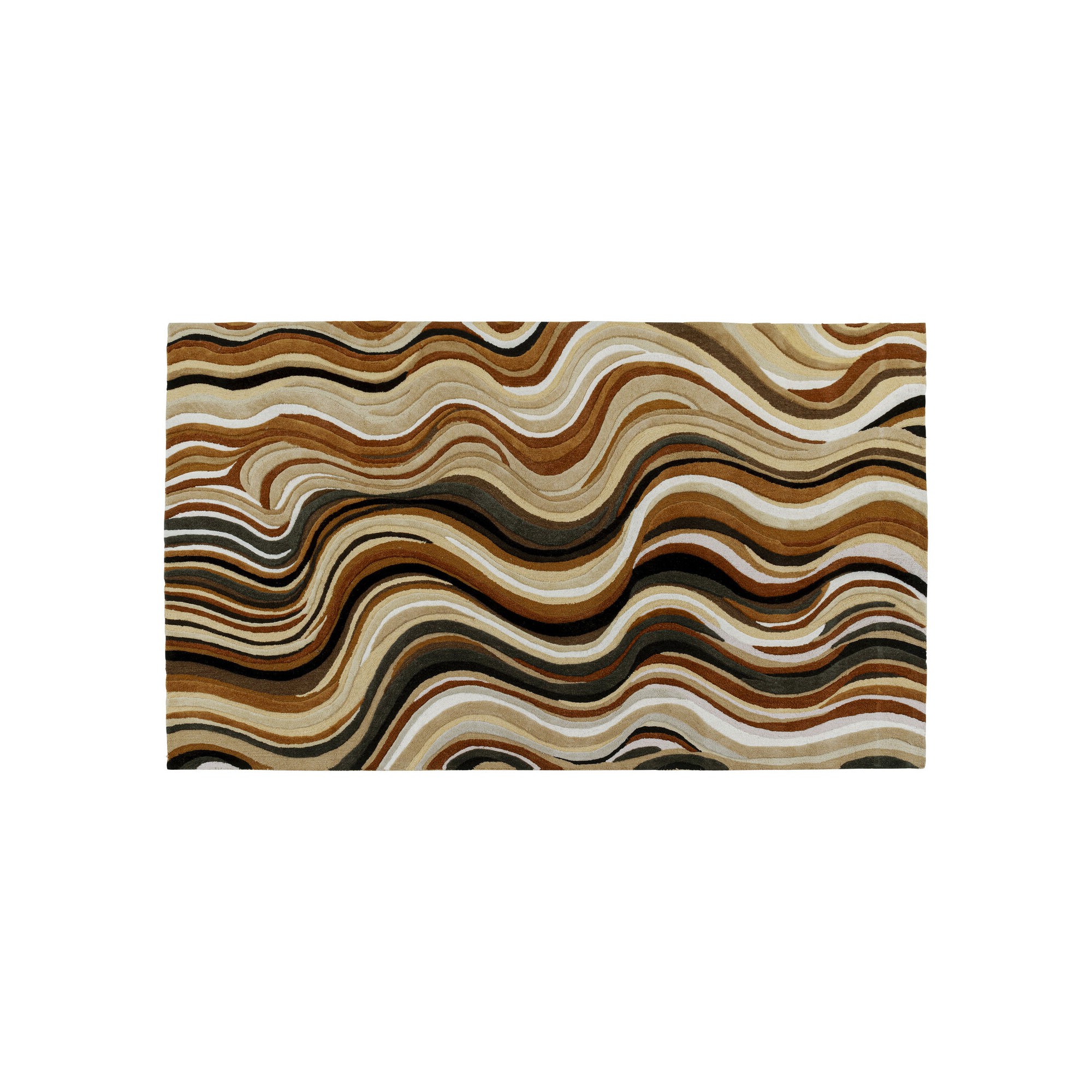 Vloerkleed New Wave 300x200cm bruin Kare Design