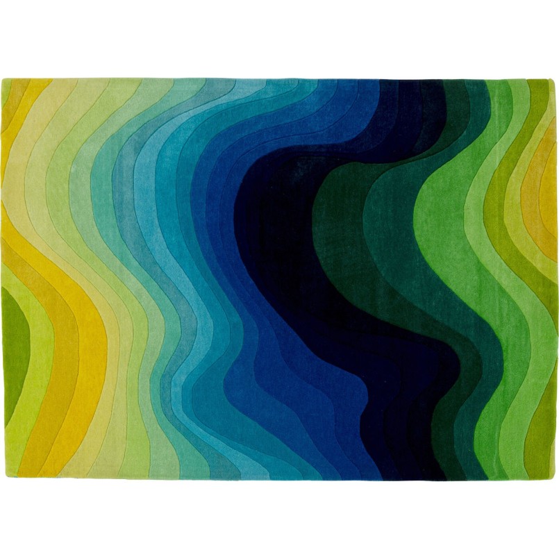 Vloerkleed Aura 240x170cm groen en blauw Kare Design