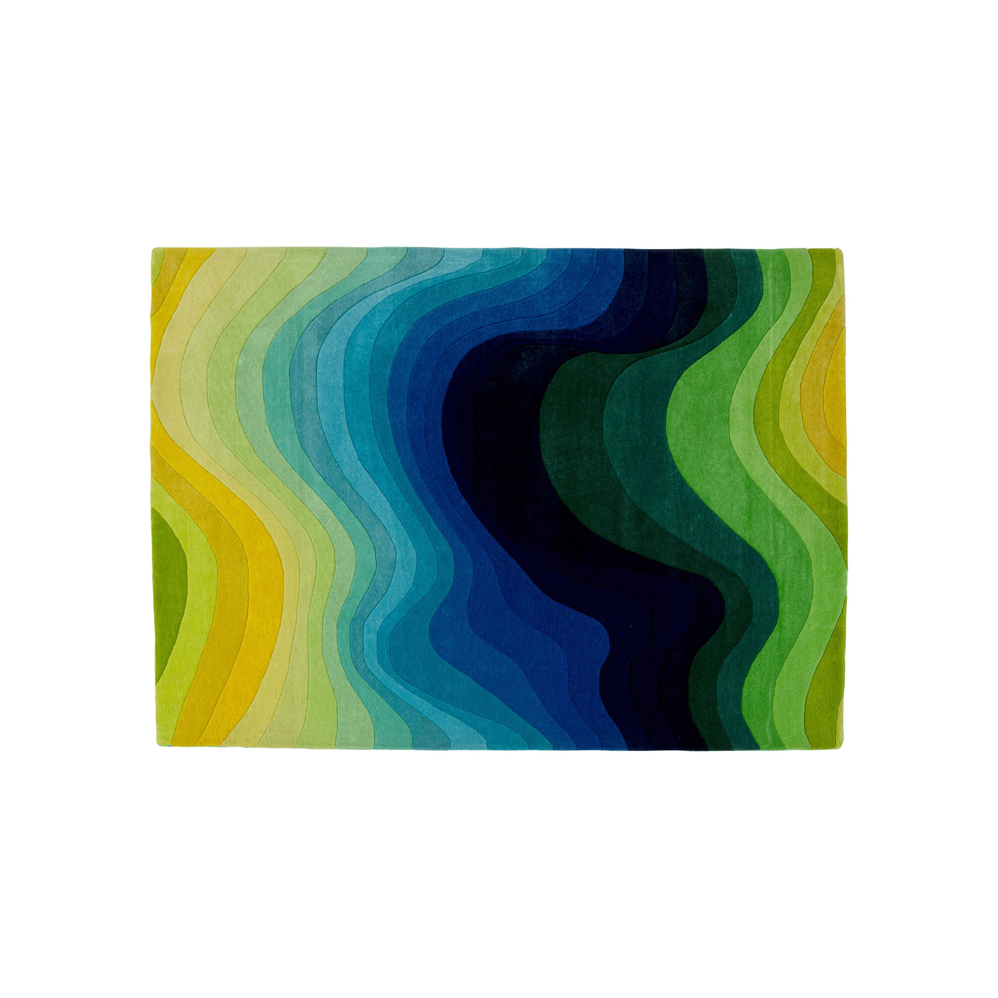 Vloerkleed Aura 240x170cm groen en blauw Kare Design