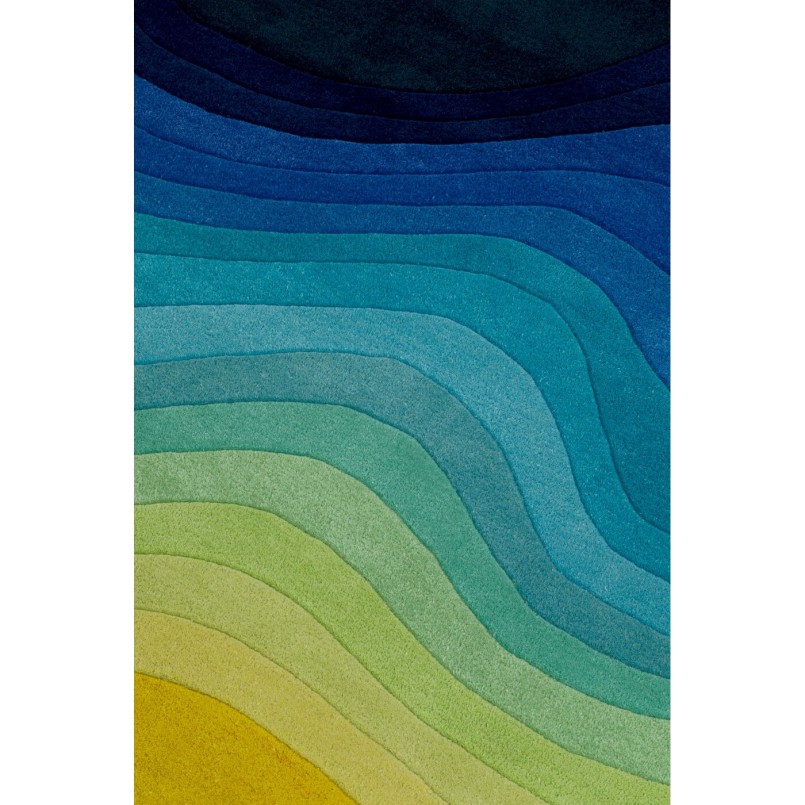 Carpet Aura 240x170cm green and blue Kare Design