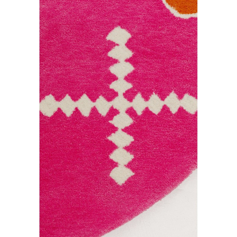 Vloerkleed Glyph Ø200cm roze Kare Design