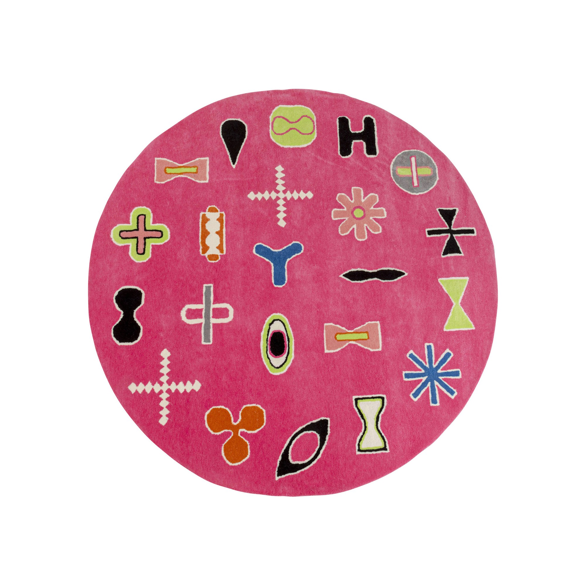 Vloerkleed Glyph Ø200cm roze Kare Design