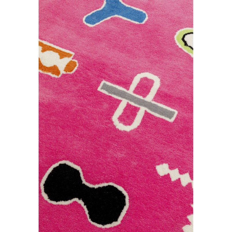 Vloerkleed Glyph Ø200cm roze Kare Design