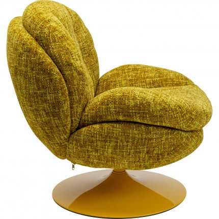Draaifauteuil Cosy geel Kare Design