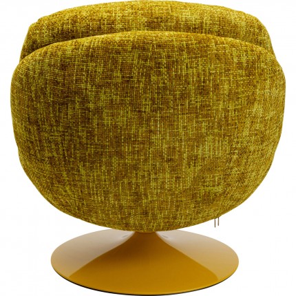Draaifauteuil Cosy geel Kare Design