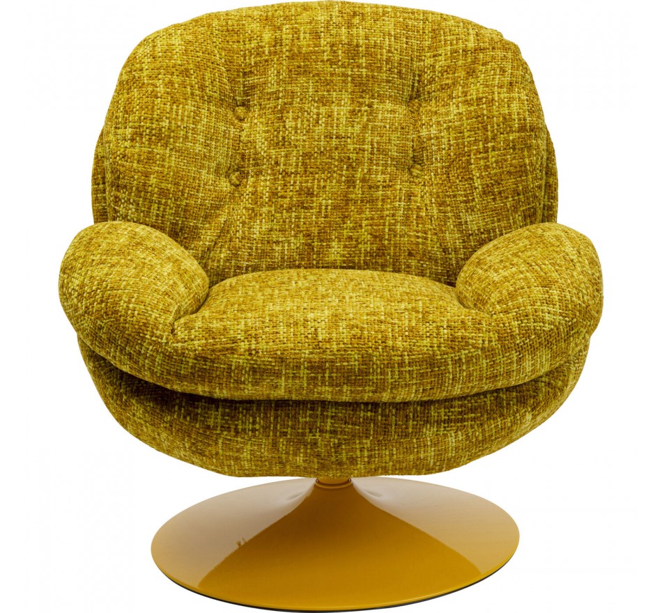 Draaifauteuil Cosy geel Kare Design Draaifauteuil Cosy geel Kare Design