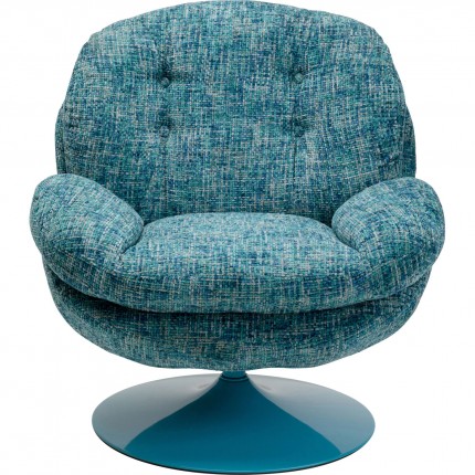 Draaifauteuil Cosy blauw Kare Design