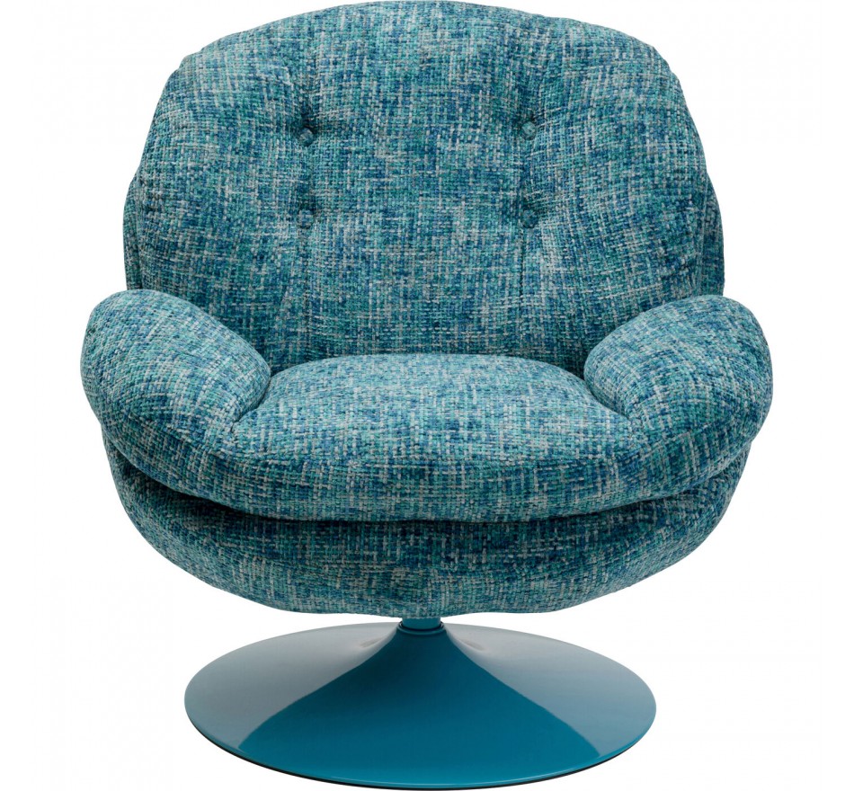 Draaifauteuil Cosy blauw Kare Design Draaifauteuil Cosy blauw Kare Design