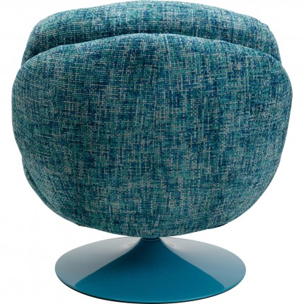 Draaifauteuil Cosy blauw Kare Design