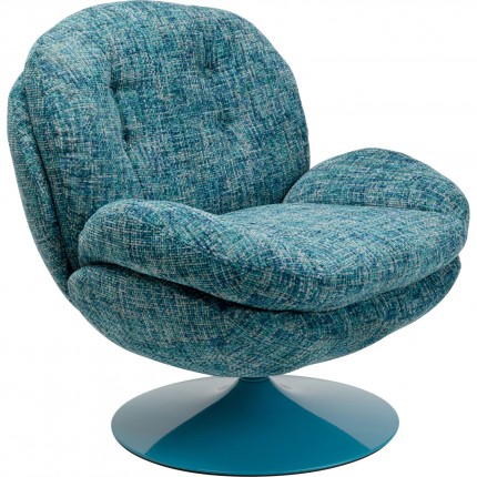 Draaifauteuil Cosy blauw Kare Design