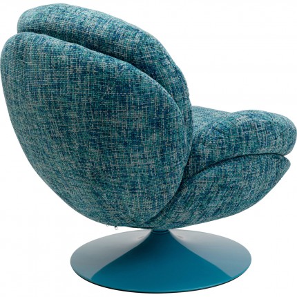 Draaifauteuil Cosy blauw Kare Design