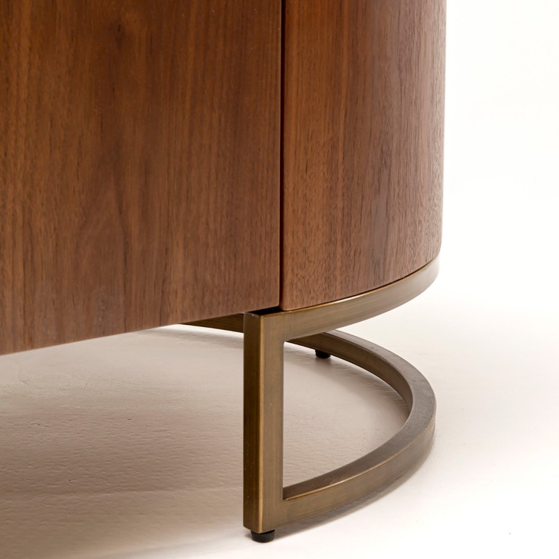 Salontafel met hout- en glaseffect en lade - Giorgio - Kare Design