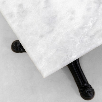 Table Bistrot square 60x60cm white marble Kare Design