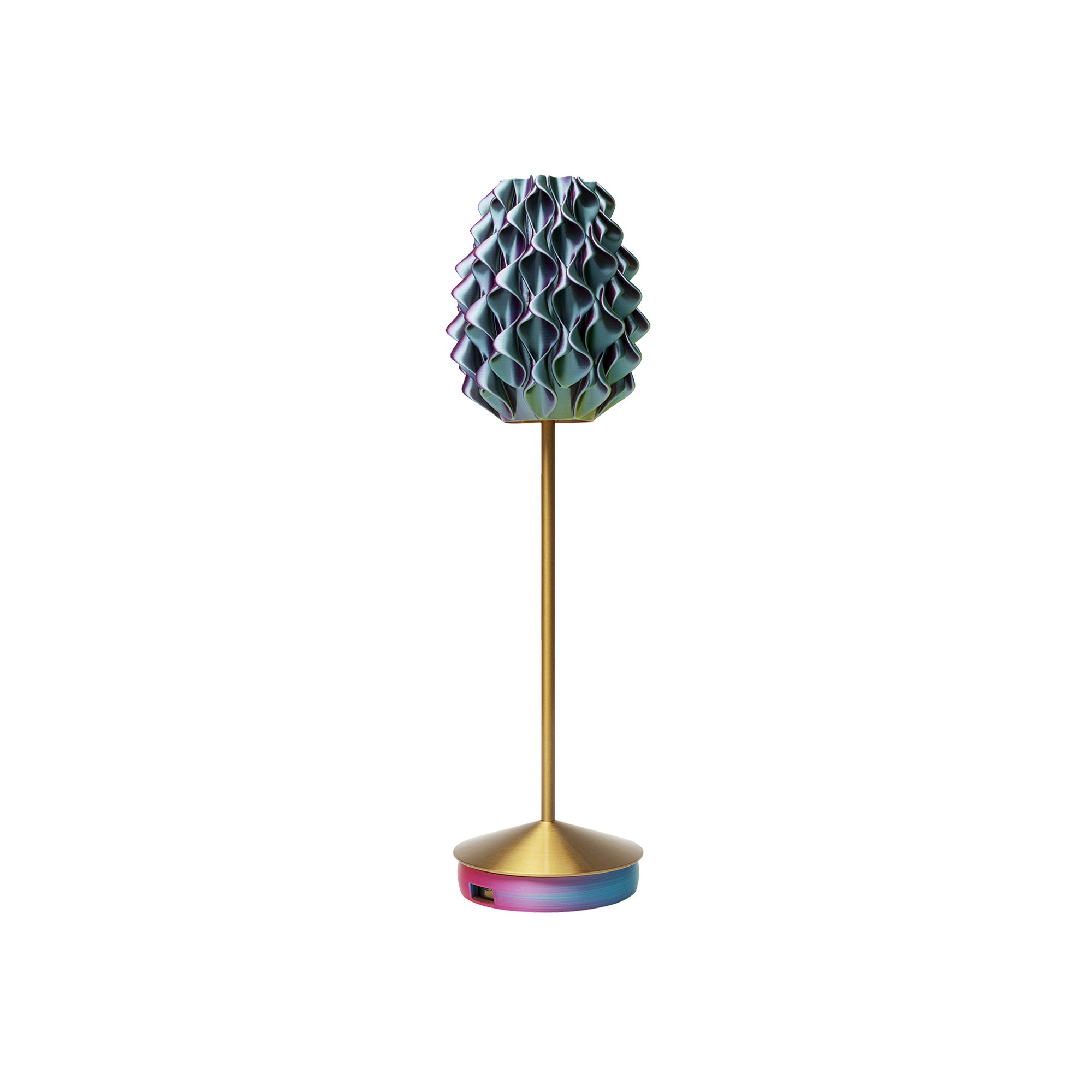 Tafellamp Swirl Sunset goud Kare Design