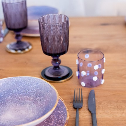 Wine glass Fogli purple (6/set) Kare Design Wine glass Fogli purple (6/set) Kare Design