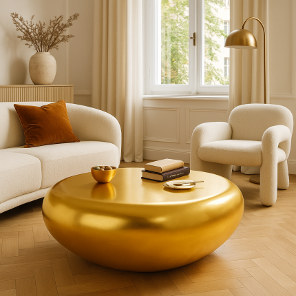 Salontafel Pebble goud Kare Design Salontafel Pebble goud Kare Design