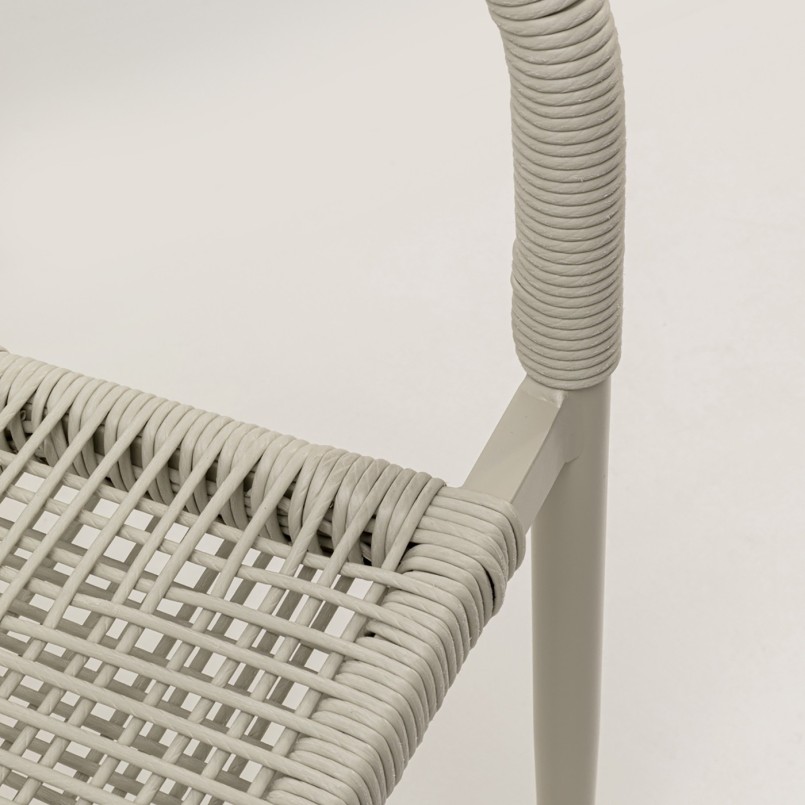 Beige tuinstoel met armleuningen - Palma - Kare Design