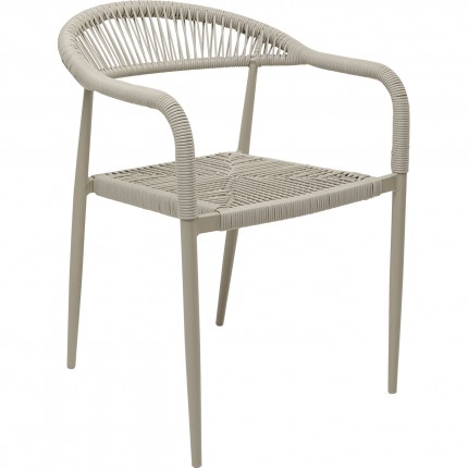 Tuinstoel met armleuningen Palma beige Kare Design