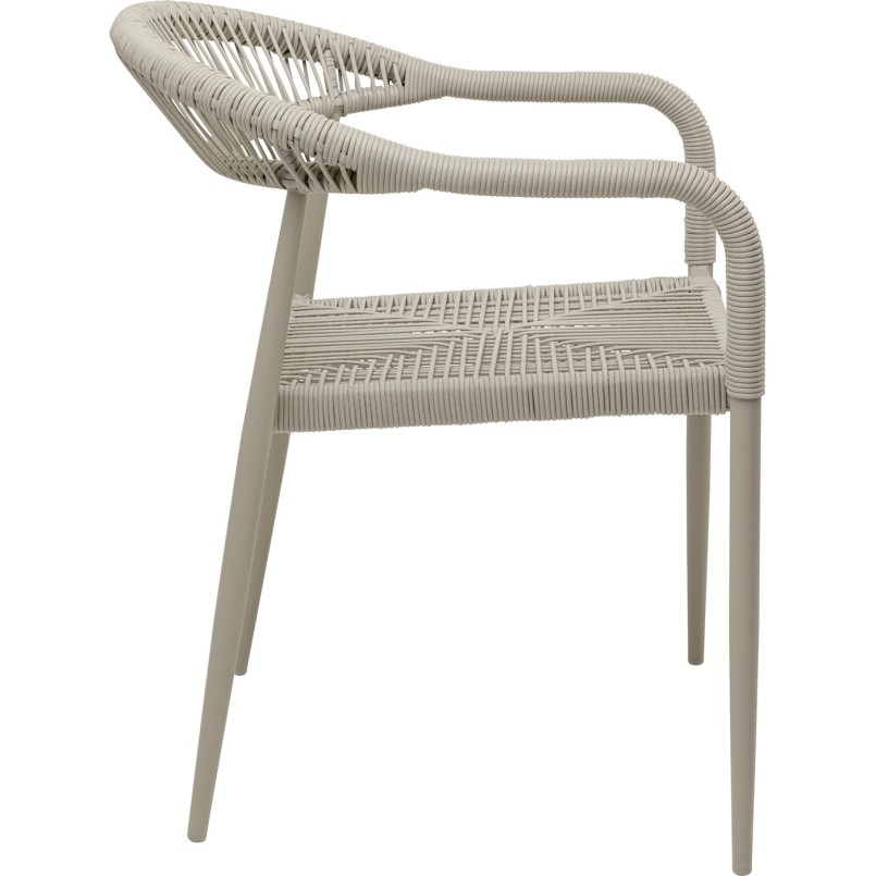 Beige tuinstoel met armleuningen - Palma - Kare Design