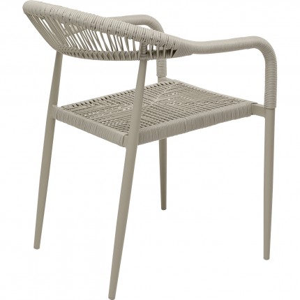 Tuinstoel met armleuningen Palma beige Kare Design