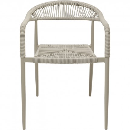 Tuinstoel met armleuningen Palma beige Kare Design