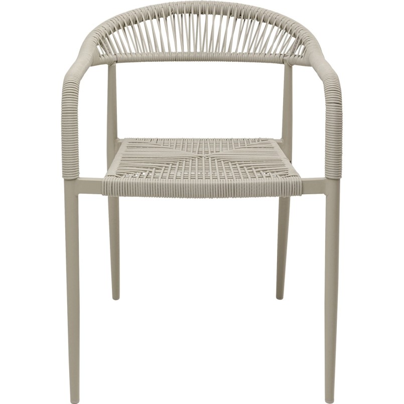 Beige tuinstoel met armleuningen - Palma - Kare Design
