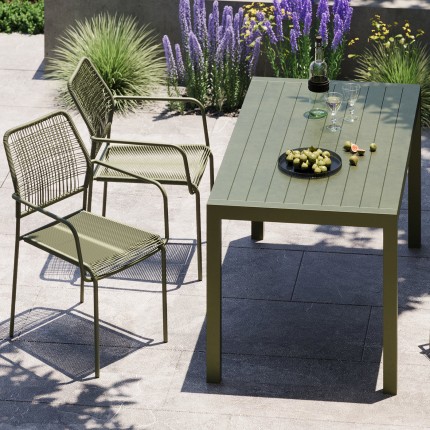 Tuintafel Madagascar 140x80cm groen Kare Design