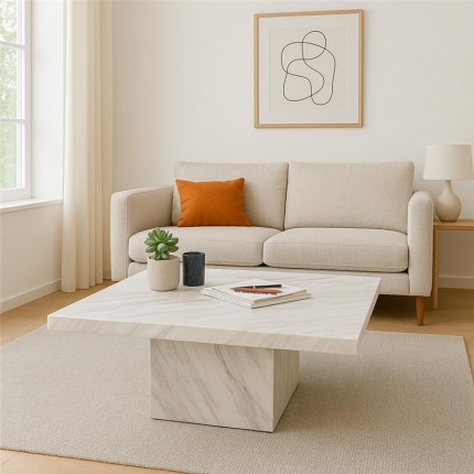 Salontafel Artistico 100x100cm wit Kare Design Salontafel Artistico 100x100cm wit Kare Design