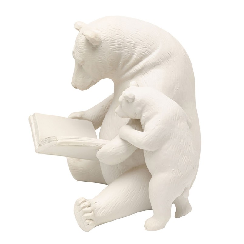 Woonaccessoires lezende beren beige Kare Design